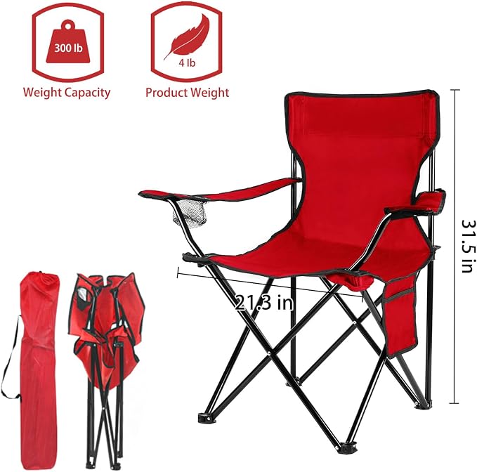 Damei century 4PCS Folding Camping Chairs-Lightweight, Installation-Free - Image 3