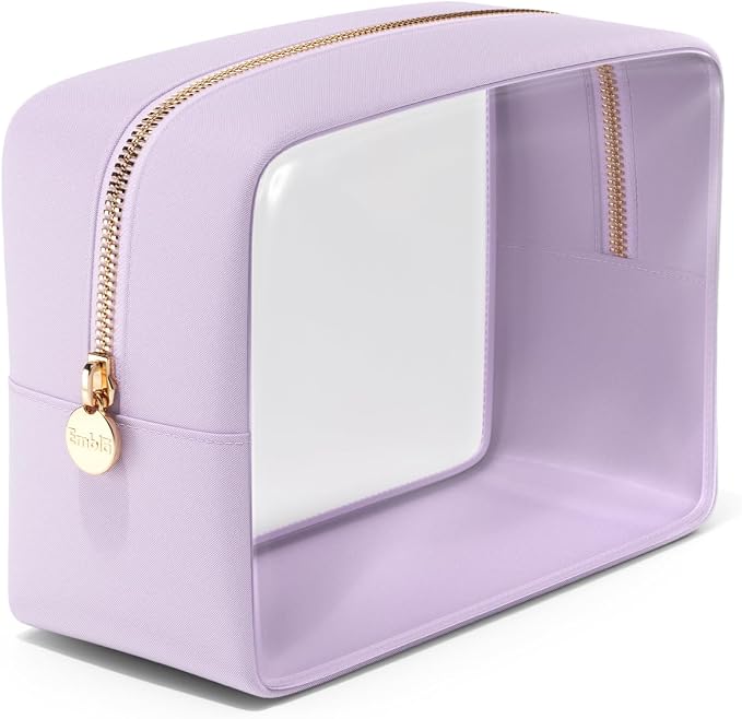 Clear Makeup Bag Zipper Pouch, Transparent Cosmetic Case Organizer, TSA by Embla