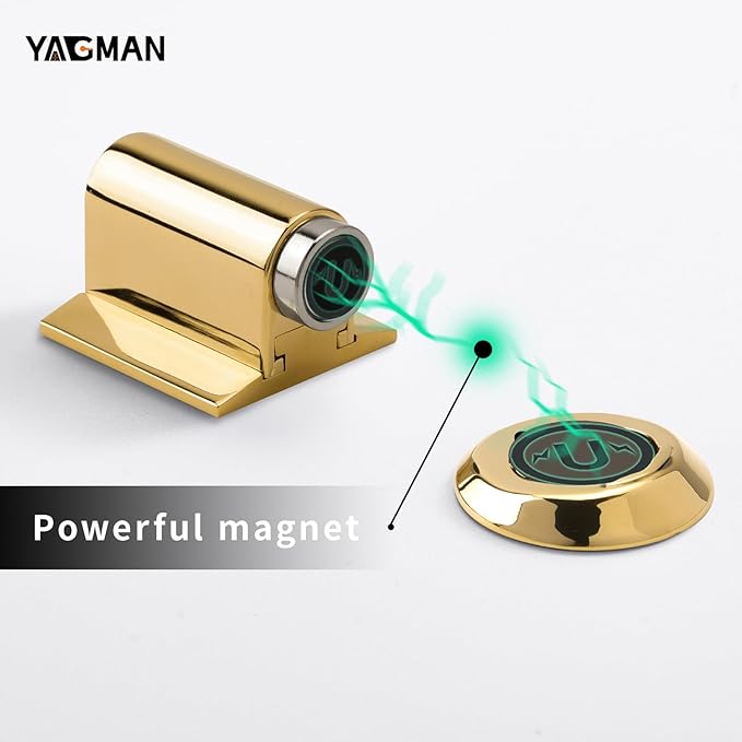 1 Pack Magnetic Door Stoppers Retractable Bottom of Door Holder No Drilling - Image 3