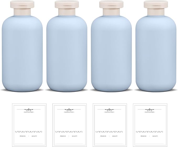ASEVAT 6.7oz 4pack Refillable Travel Shampoo and Conditioner Bottles, Travel by ASEVAT