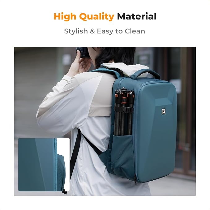 K&F Concept Camera Backpack, Hardshell Photography DSLR Camera Bag - Image 6
