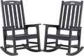 Psilvam Oversized Outdoor Rocking Chair Set of 2, Porch Rocker by PsilvamGardenFurniture