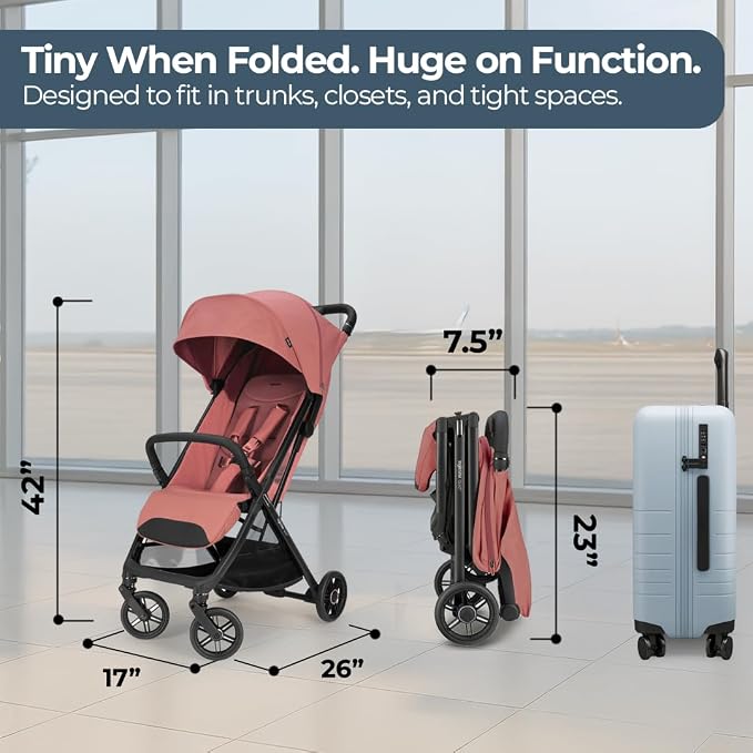 Inglesina Quid³ Stroller, Aurora Pink - Image 7