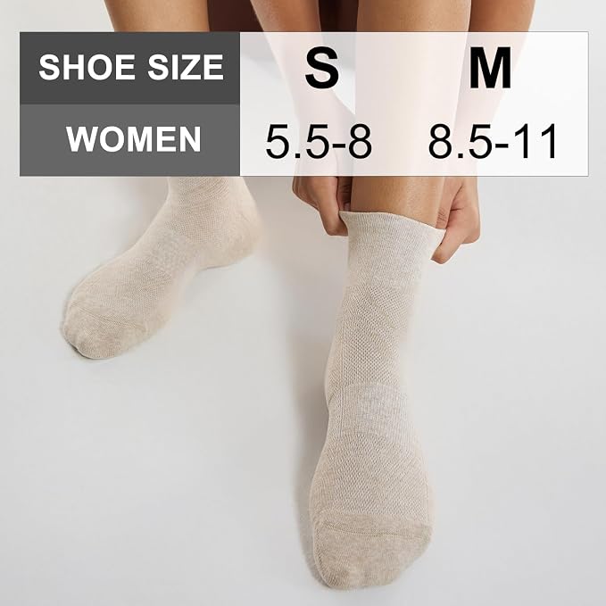 CS CELERSPORT 6 Pairs Women's Running Ankle Socks Athletic Sport Socks Cushioned - Image 2
