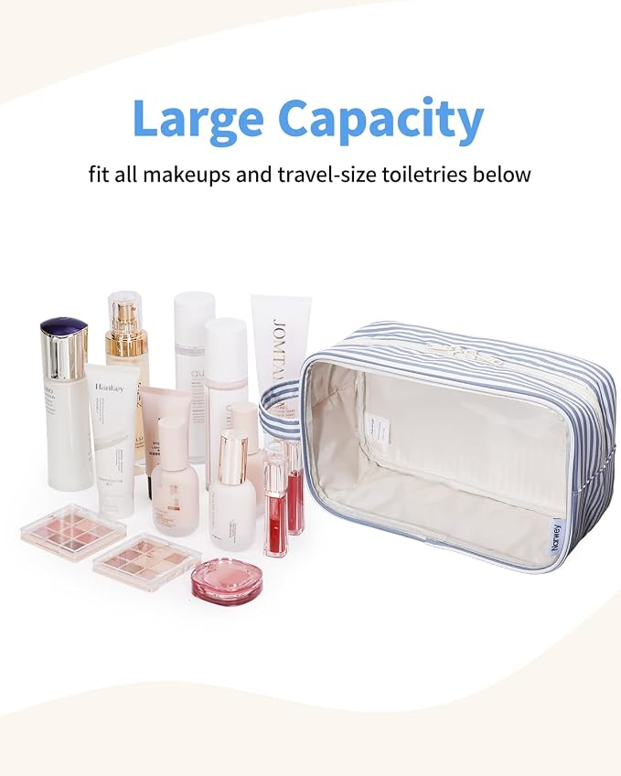 Narwey Clear Toiletry Bags for Traveling Women Men, Make Up Organizer, Skincare - Image 2