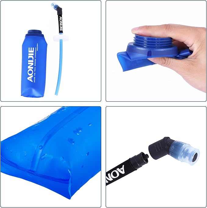 TRIWONDER TPU Soft Folding Water Bottles BPA-Free Collapsible Flask - Image 5