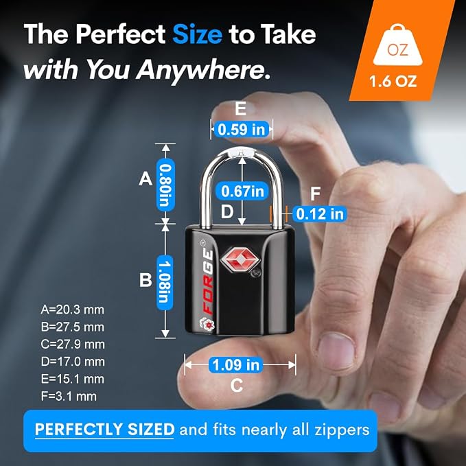 TSA Approved Luggage Locks, Ultra-Secure Dimple Key Travel Locks - Image 7