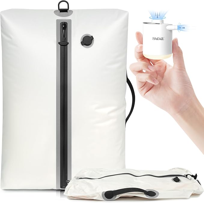 BAGAIL TPU Vacuum Bag for Travel, Reusable Compression Bag by BAGAIL