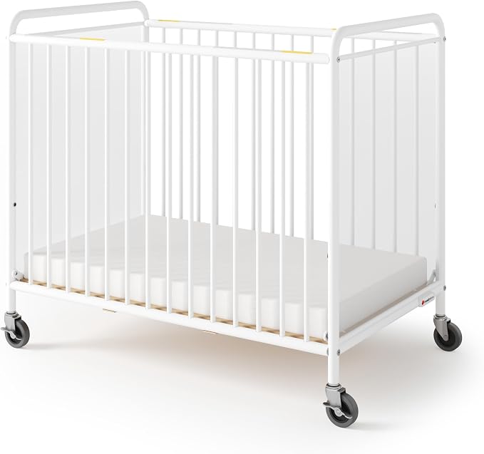 Foundations Chelsea Clearview Metal Compact Daycare Crib, Compact Mini Size by FoundationsChildrensProducts