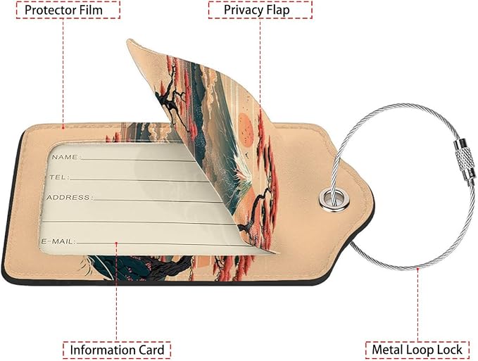 Mount Fuji and Sea 2 Pack Luggage Tag - Image 2