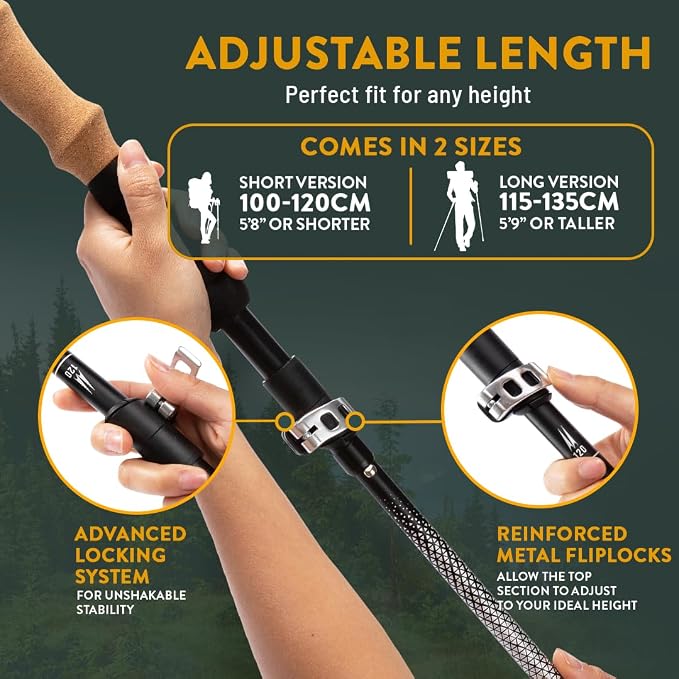 Premium Foldable Hiking Poles by USA Brand - Image 4