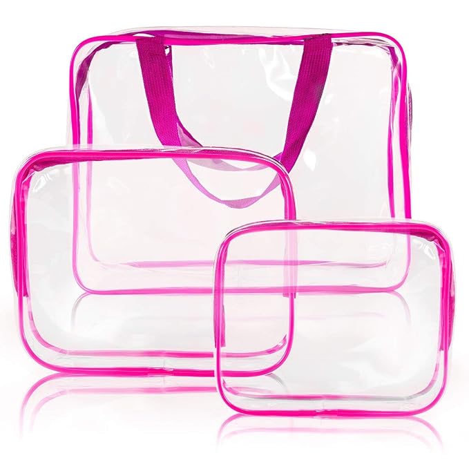4Pcs Crystal Clear PVC Travel Toiletry Bag Kit - Image 6