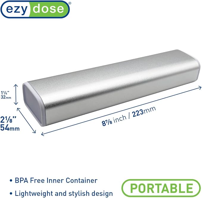 EZY DOSE Slide Pill Organizer, Stylish Medication Storage Case - Image 3