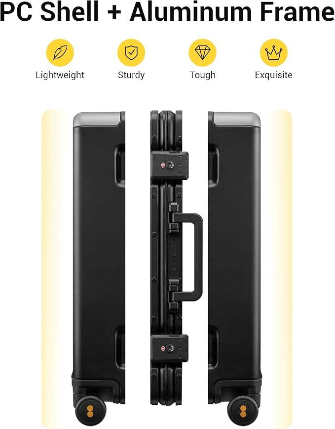 LEVEL8 Zipperless Carry On Suitcase Airline Approved - Image 3