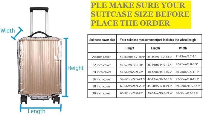 Clear PVC Suitcase Cover - Image 4