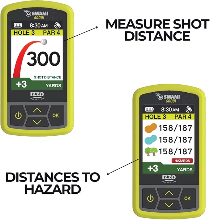 Izzo Swami 6000 Handheld Golf GPS Water-Resistant Color Display - Image 4