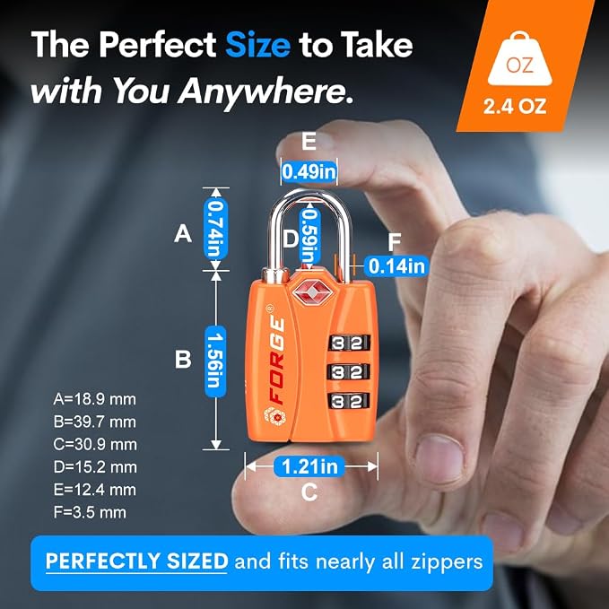 Forge TSA Luggage Combination Lock - Image 4