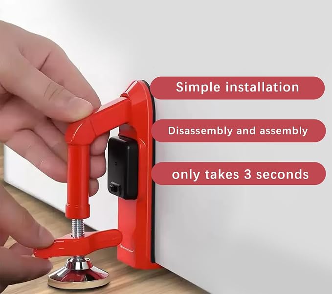 Portable Alarm Door Stopper Door Stop Alarm Door Stoppers Security Easy to - Image 3