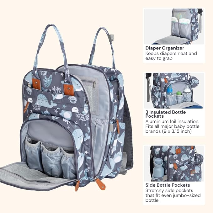 BabbleRoo Diaper Bag Backpack - Image 4