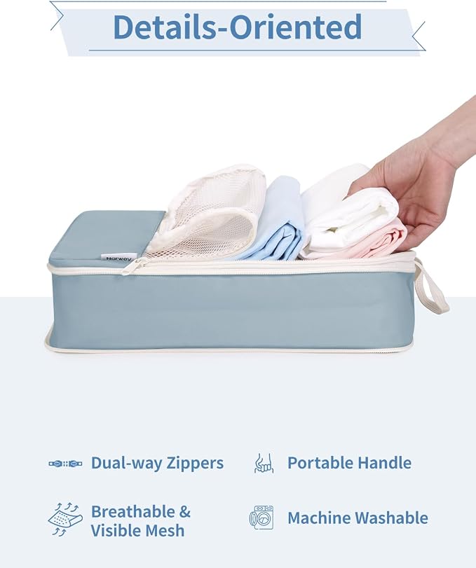 Narwey 6 Set Compression Packing Cubes - Image 6