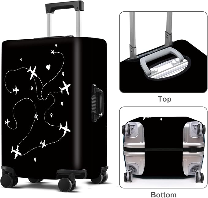 Luggage Cover Washable Suitcase Protector Anti-Scratch, Stretchable Fit - Image 3