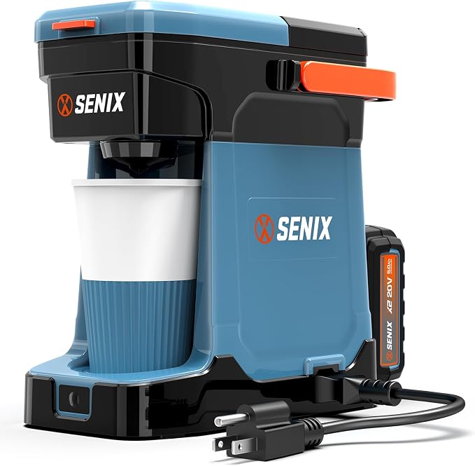 SENIX Coffee Maker, Portable Coffee Machine, 2-in-1 20V 5.0 Ah Battery by SENIXTools