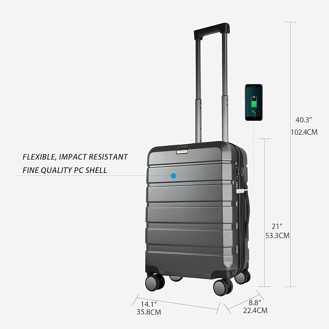 KROSER Hardside Expandable Carry On Luggage - Image 2
