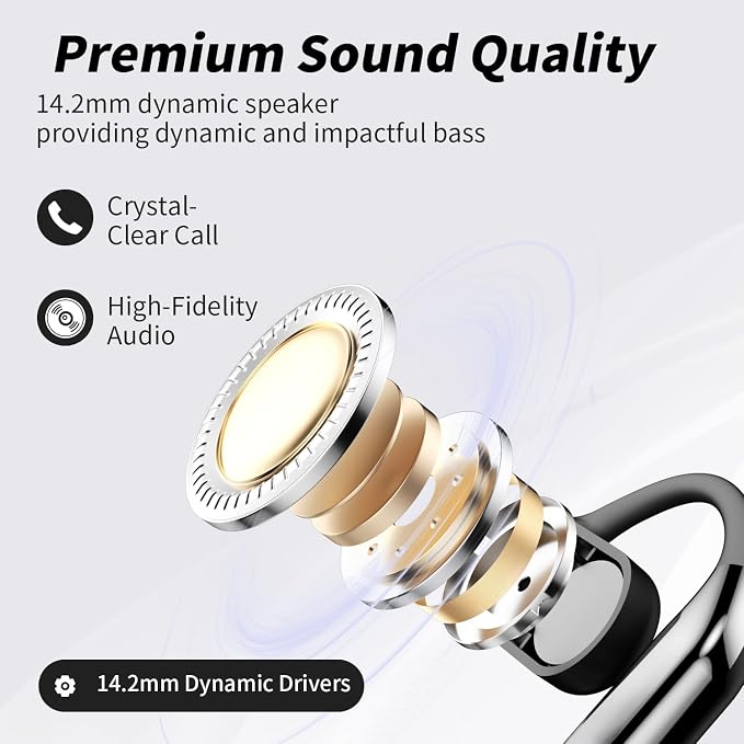 Open Ear Bluetooth 5.4 Headphones, Wireless Earbuds Sport Over Earphones - Image 4