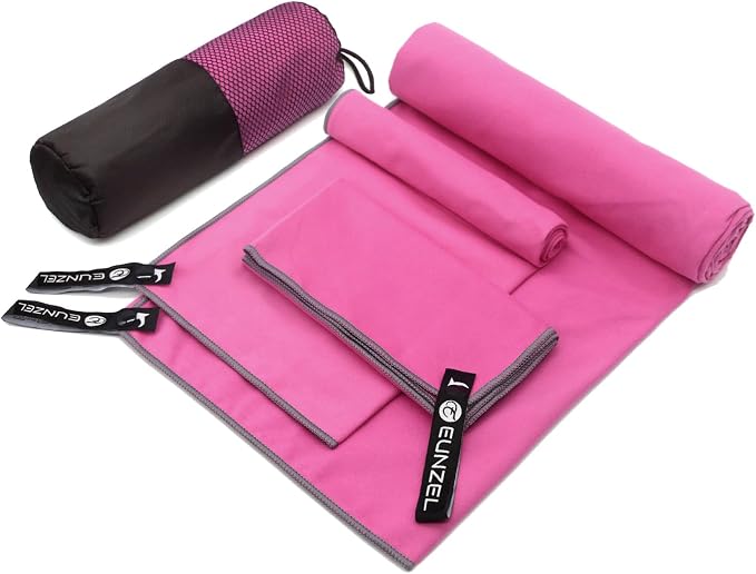 Eunzel Quick Dry Camping Towel, Microfiber Travel Towel 3 Size at 1 Pack by EUNZEL