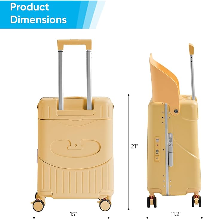 20 Inch Ride on Luggage With Seat - Image 7