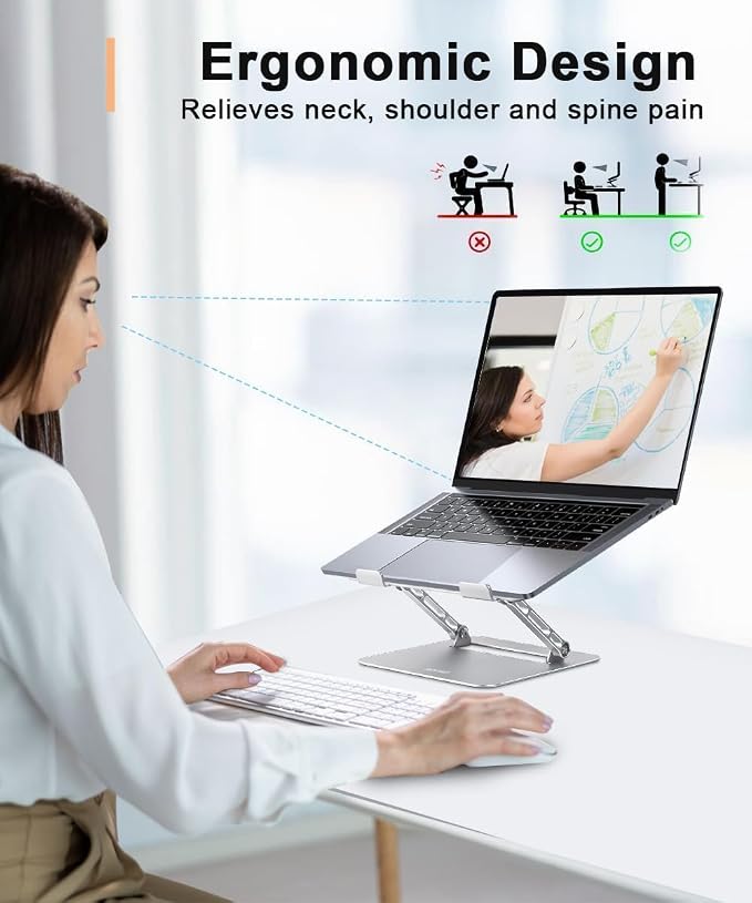 Adjustable Laptop Stand for Desk, Portable Laptop Stand Holder and Riser - Image 2