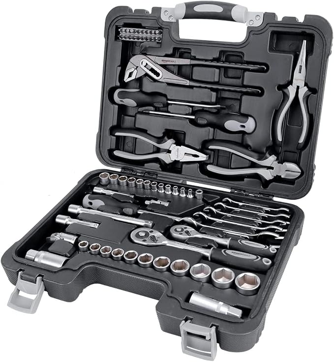 Amazon Basics 65-Piece General Household Home Repair and Mechanic's Hand Tool by AmazonBasics
