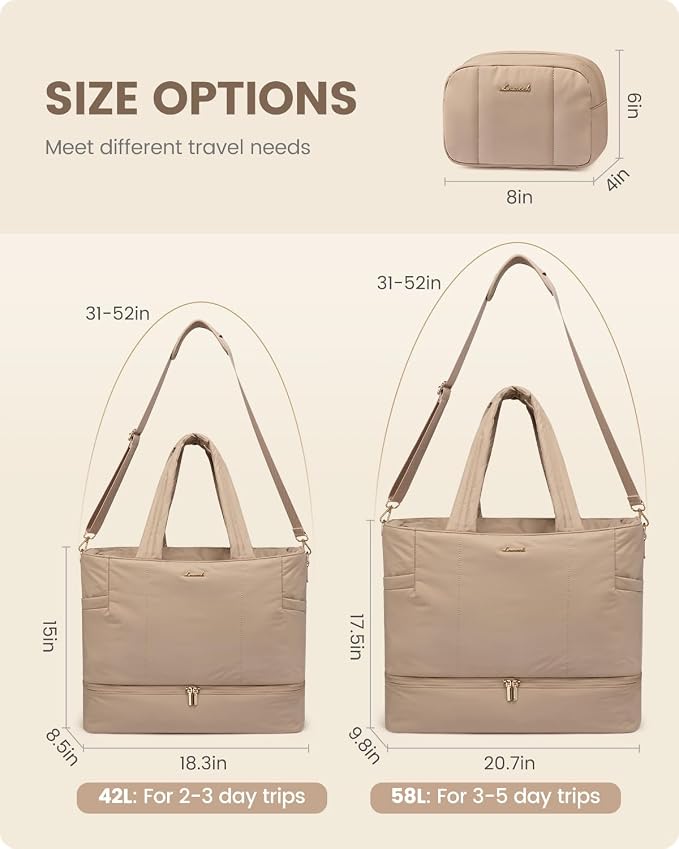 LOVEVOOK Travel Duffle Bag, Puffer Weekender Bags - Image 9