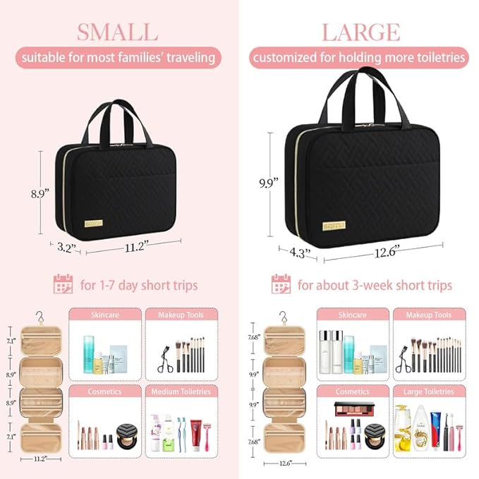 HOTOR Travel Toiletry Bag w/Hanging Hook - Image 3