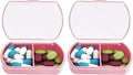 2PCS Small Pill Case Travel Pill Box Cute Pill Organizer by INVODA