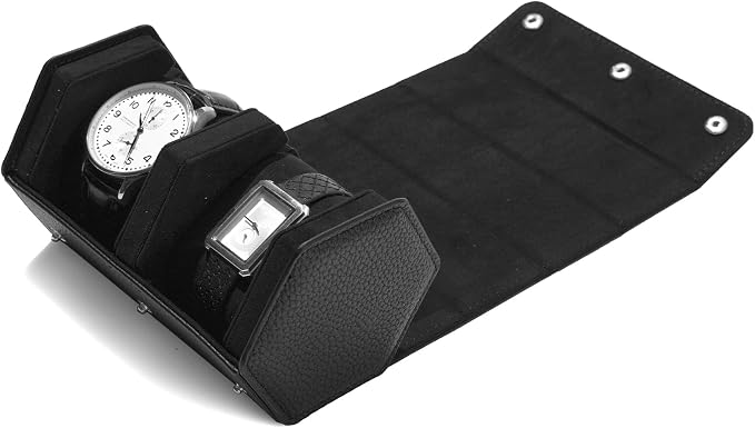 Oirlv Luxury Hexagonal Leather Watch Travel Case Watch Organizer Case - Image 7