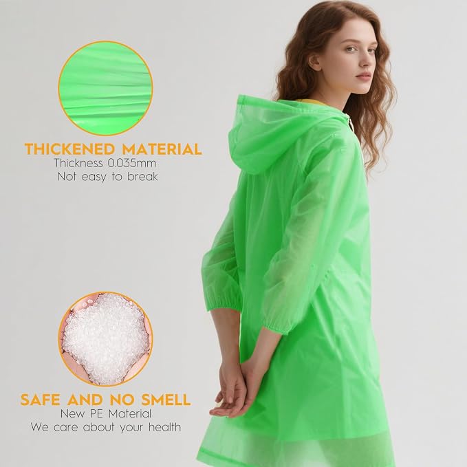 Bruvoalon 6 & 20 Pack Disposable Rain Ponchos - Image 4
