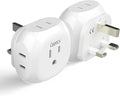 Ceptics US to UK Plug Adapter UK, Ireland Power Adapter Charger 4 Input by Ceptics