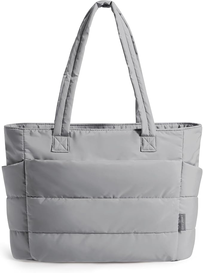 BAGSMART Tote Bag for Women, Lightweight Puffy Tote Bag by BAGSMART