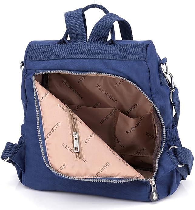 MINTEGRA Women Shoulder Backpack Multi-Pocket Nylon Purse Large Capacity - Image 5