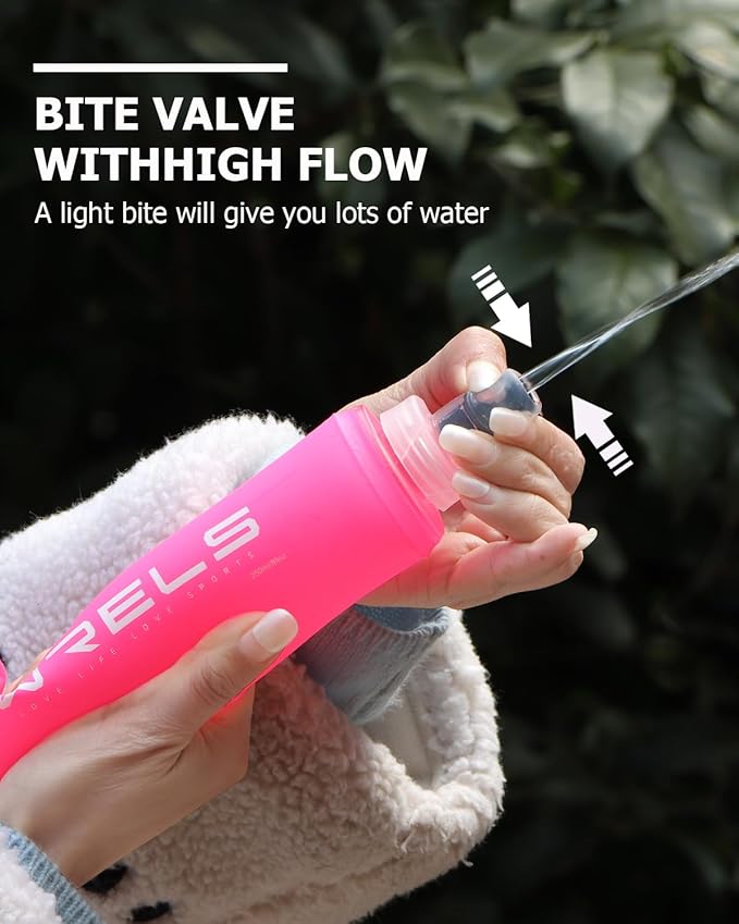 Folding Soft Flask Portable Collapsible Running Lightweight Water Bottle - Image 3