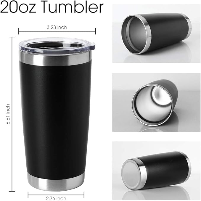HASLE OUTFITTERS 20oz Tumblers Bulk Stainless Steel Cups - Image 2