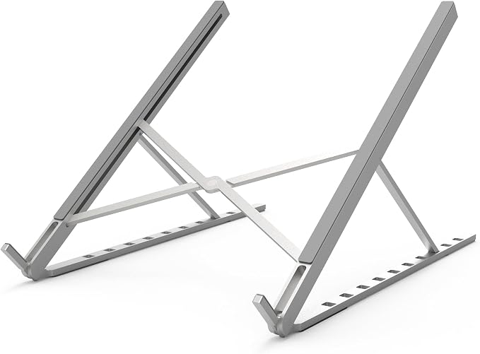 Aluminum Laptop Stand for Desk, Foldable Ventilated Cooling Notebook Stand by DC+DREWCHAN