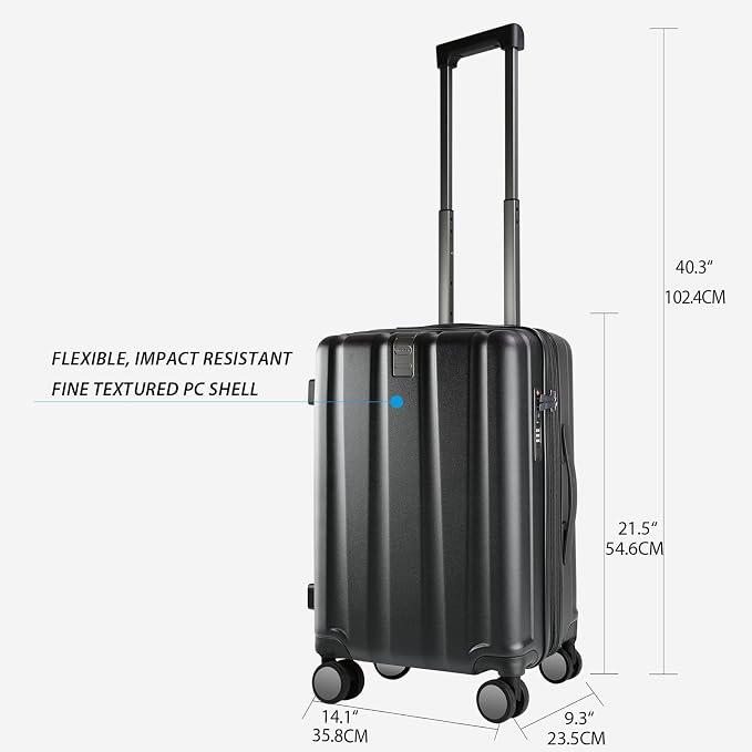 KROSER Hardside Expandable Carry On Luggage - Image 2