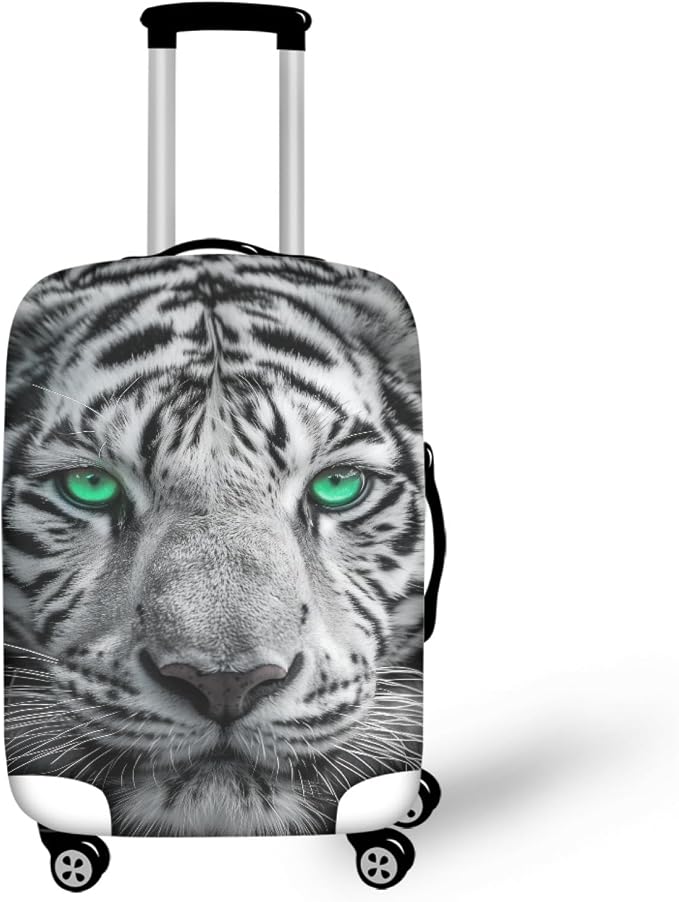 Tiger Animal 3D Printed Travel Luggage Suitcase Cover 30-32 Inch Cover Spandex by Dremagia
