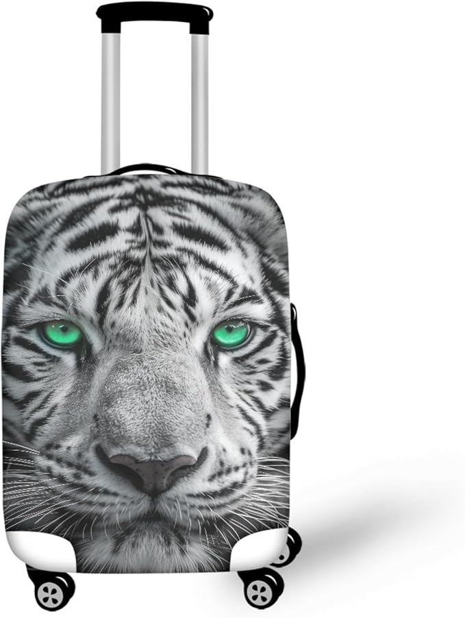 Tiger Animal 3D Printed Travel Luggage Suitcase Cover 26-29 Inch Cover Spandex by Dremagia