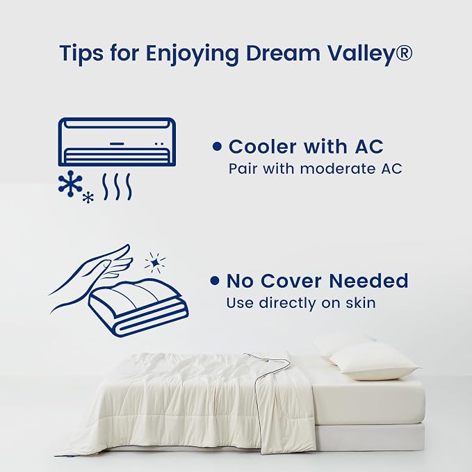 Dream Valley® Outlast® Cooling Comforter, Throw Size, Breathable NASA-Grade - Image 7