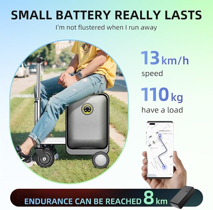Airwheel SE3S Smart Rideable Suitcase Electric Luggage Scooter - Image 3