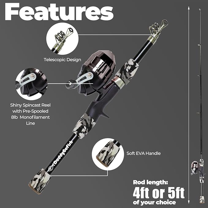 DaddyGoFish Kids Fishing Pole - Image 3