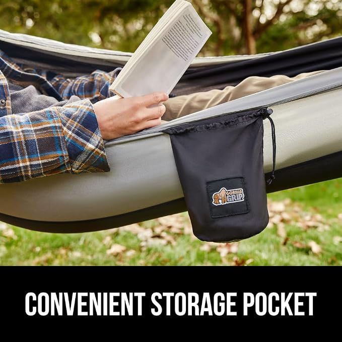 GORILLA GRIP Durable Portable Camping Hammock, Holds 400lbs - Image 9